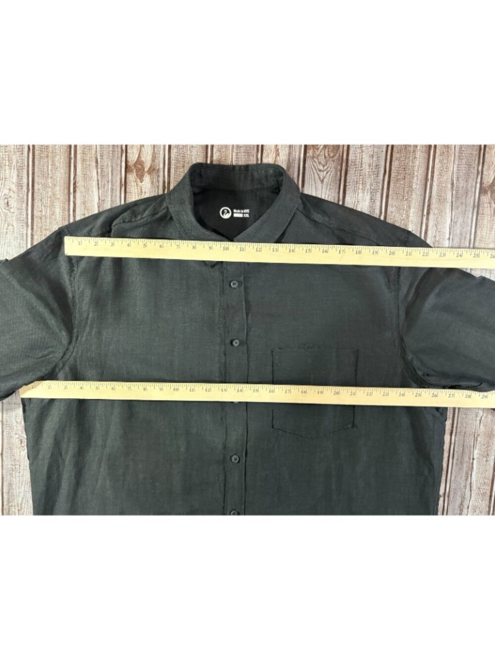 Outlier Injex Injected Linen shirt size 2XL color black brand New made in Portug - Picture 4 of 6